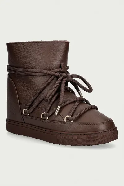 Inuikii Full Leather Wedge cizme de zăpadă pentru femei din piele
