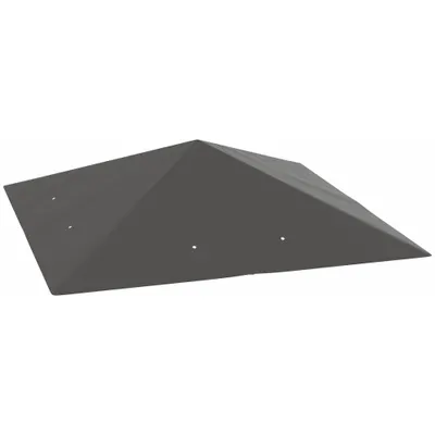 Outsunny Husă de schimb pentru pavilion 3 x 3 m, rezistentă la apă, acoperiș pavilion UPF30+, husă de schimb din țesătură Oxford 370 g/m², Gri | Aosom Romania