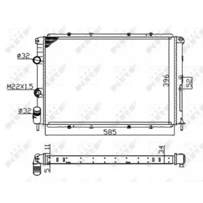 Radiator, racire motor NRF 509503A