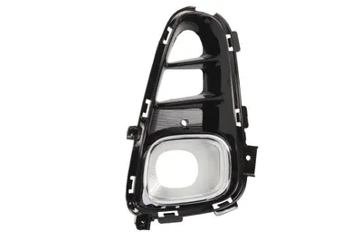 Grila bara Dreapta cu linii cromate, cu locas proiector, plastic, negru potrivit KIA PICANTO II, PICANTO III dupa 2011 dupa 2017