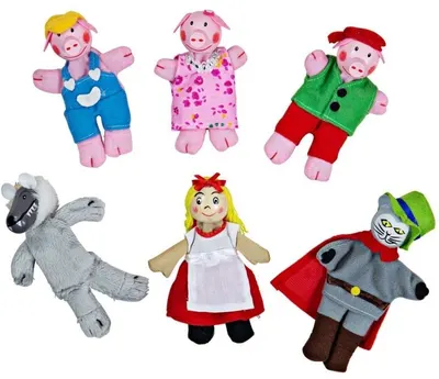 Papusi pentru degete Bigjigs - Eroi de poveste, 6 bucati
