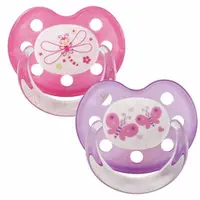 Suzete din silicon Baby Nova - Marimea 1, fluture si libelulă, 2 buc.