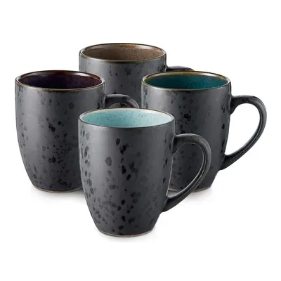 Căni negre/albastru-închis 4 buc. din ceramică 300 ml Gastro Black/Mix – Bitz