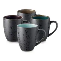 Căni negre/albastru-închis 4 buc. din ceramică 300 ml Gastro Black/Mix – Bitz