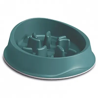 Castron hranire lenta pentru prevenirea indigestiei la caini verde, 0,5L