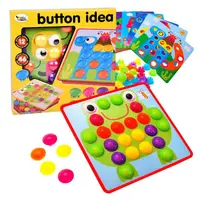 Puzzle creativ Montessori, Mozaic buttons, Multicolor