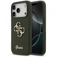Husa pentru Apple iPhone 17 Pro Max, Guess, Big 4G Script, Kaki