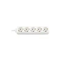 Prelungitor Bachmann SELLY 5xCEE7/3 PC, fara intrerupator, lungime cablu 1.5m, H05VV-F 3G1, alb
