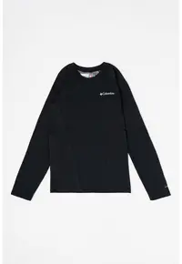 Bluza cu maneci raglan pentru drumetii - trekking si ski Midweight - Negru stins