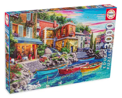 Puzzle Educa din 3000 de piese - Apus de soare in Como