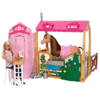 Set de joaca cu papusa si cal Barbie Mysteries Grajdul Suprem