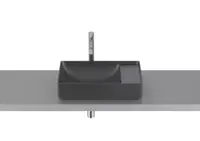 Lavoar Roca Ona A32768C080, montare pe blat, 55 x 34.5 cm, FineCeramic, mat, Negru