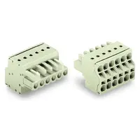 2-conductor female connector; 100% protected against mismating; 2.5 mm²; Pin spacing 5 mm; 8-pole; 2,50 mm²; light gray