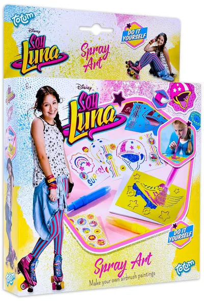 Set creatie Totum Soy Luna - Decoreaza singur, cu pix cu spray