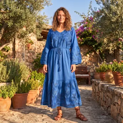 Rochie cu broderie Ligia