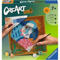 Set de pictat după numere Ravensburger CreArt - Papagal fermecător (Do it together)