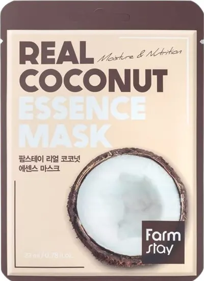 FarmStay Real Essence Mască de față folie Coconut, 23 ml