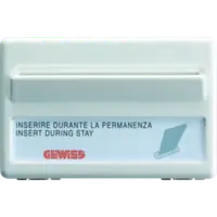 Economizor Hotel - Unipolar No - 10a - Badge 54mm - Backlit 230v - 3 Modules - System White