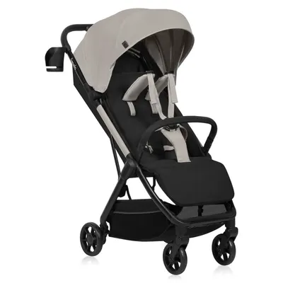Carucior sport Lionelo Julie Air Bej, greutate redusa 7.5 kg, sustine 22 kg, 6 luni+, capotina impermeabila, protectie SPF 50+, include suport sticla, pliere compacta, conform cu EN1888-1 si EN1888-2