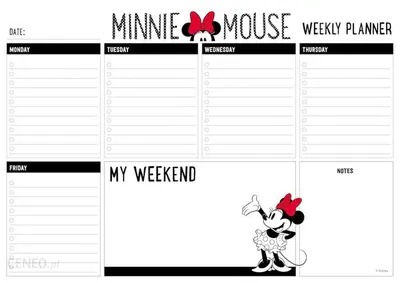 Planner saptamanal - Minnie Mouse, A4, 54 file