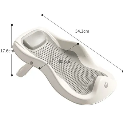 Set cadita pliabila XLarge pentru copii Little Mom Grey, echipata cu termometru display digital, design modern, margini rotunjite, capacitate 55L si suport anatomic inclus