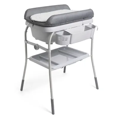Cadita cu masa de infasat Chicco, Graphite Melange, 0luni+