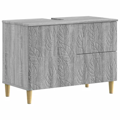 vidaXL Dulap pentru Chiuveta de Baie DELFT Sonoma gri 82 x 41 x 59 cm