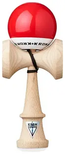 Joc de dexteritate din lemn KROM Kendama - Pop LOL Kendama, roșu