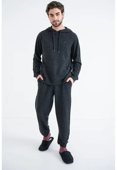 Bluza de pijama din lana - Gri antracit