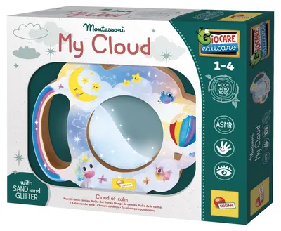 Jucărie tactilă din lemn Lisciani Giochi - Norul meu, după Montessori