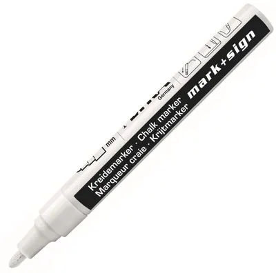 Marker cu cretă Lyra - Chalk, 2.0-4.00 mm, alb