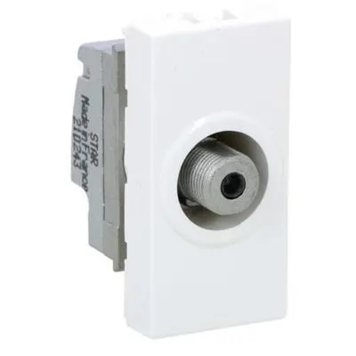 Priza tv tip F 1 modul Legrand Mosaic 078790, alb