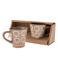 Căni maro deschis 2 buc. pentru espresso din ceramică 100 ml Rings – Dakls