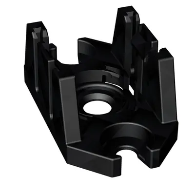 Mounting plate; 2-pole; for distribution connectors; Plastic; white