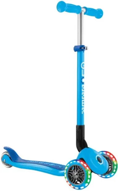 Trotinetă pliabilă Globber - Primo Foldable Lights, albastru