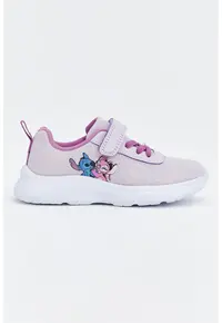 Pantofi sport cu velcro si sireturi elastice - Roz fandango/Liliac prafuit