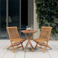 vidaXL Set mobilier grădină, 3 piese, lemn masiv de tec