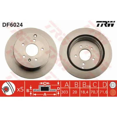 Disc frana TRW DF6024