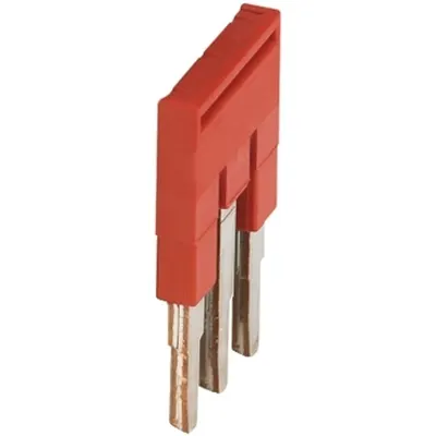 Punte de legatura 3 cai pentru terminale 2,5mm², rosie