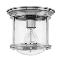 Corp de iluminat decorativ pentru exterior, Hadrian 1 Light Flush Mount – Clear Glass – Chrome