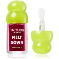 Trouble Maker Melt Down Lip Oil ulei pentru buze culoare Tipping Point Purple 3 ml