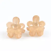 Set 2 clesti de par floare bej