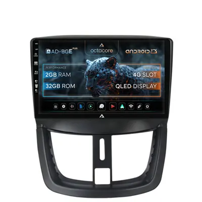 Navigatie Peugeot 207, Android, E-Octacore 2GB RAM + 32GB ROM, 9 Inch - AD-BGE9002+AD-BGRKIT263
