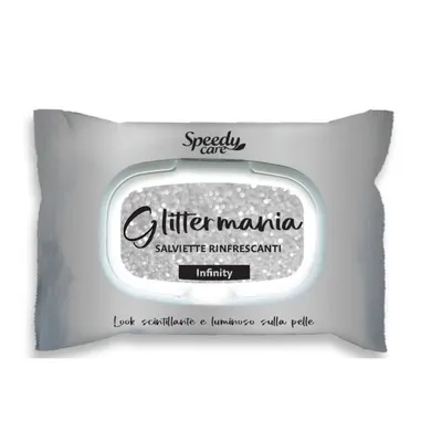 Servetele refreshing cu sclipici pentru fata si corp Glittermania Goldness Argintiu, O-Pac | 15 buc
