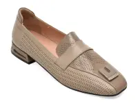 Mocasini IMAGE gri, 021G600, din piele naturala