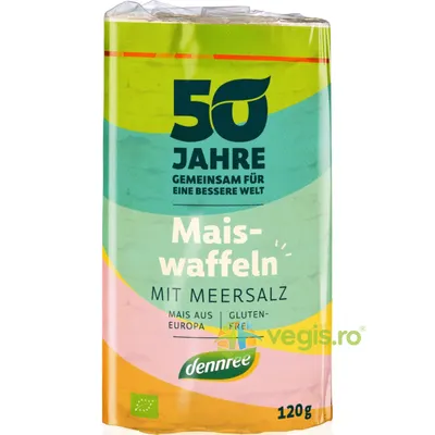 Vafe Din Porumb Expandat cu Sare, fara Gluten Ecologice/Bio 120g
