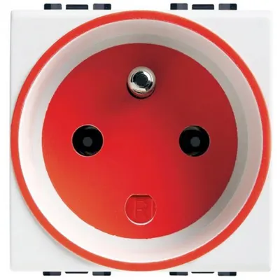 Priza 2P+T 16A 250Vca port-eticheta LiVing Light - Alb - 2 module