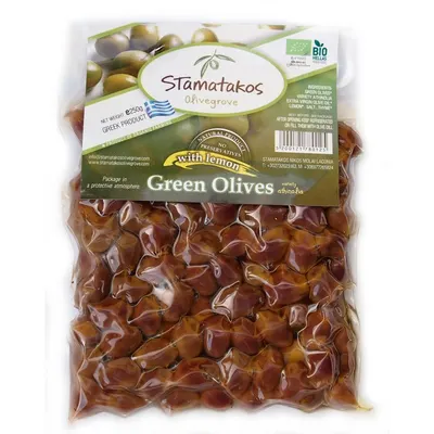 Masline verzi vidate bio 250g Stamatakos Olivegrove