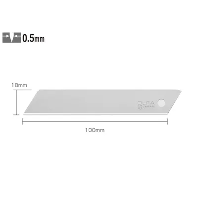 Set LB-SOL-10 - lame japoneze nesegmentate de 18 mm. 10 bucati. Olfa