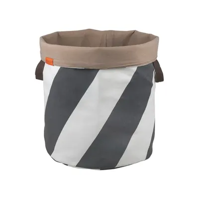 Coș de rufe gri/crem din material textil 5 l Diagonal – Mette Ditmer Denmark